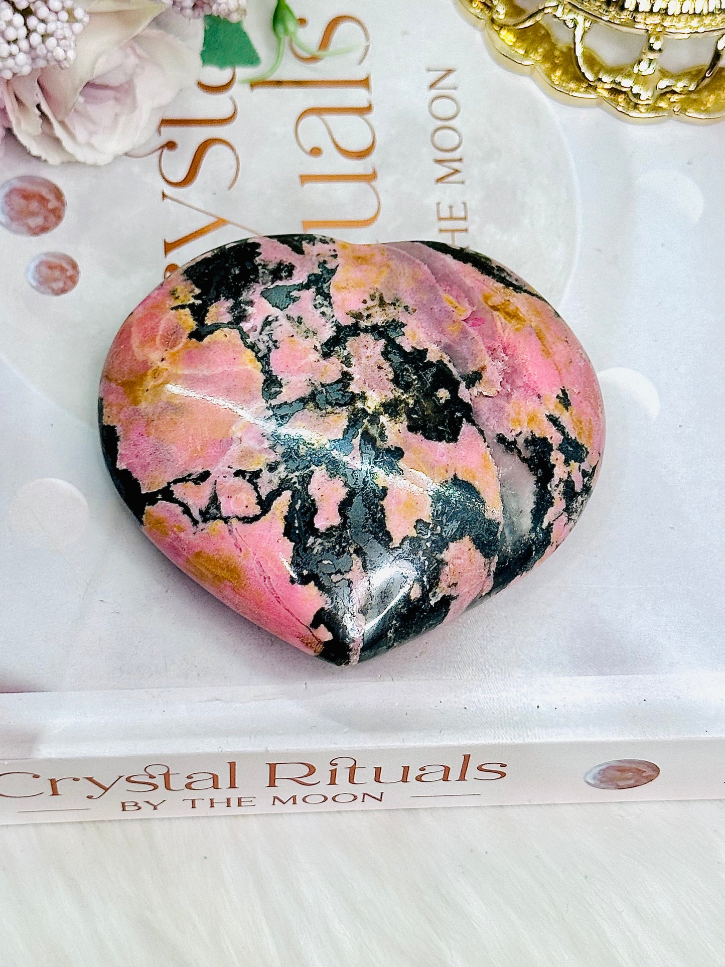 Gorgeous Large Rhodonite Carved Heart