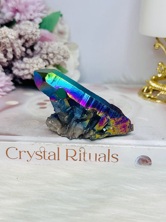 Aura Titanium Quartz Cluster 8cm
