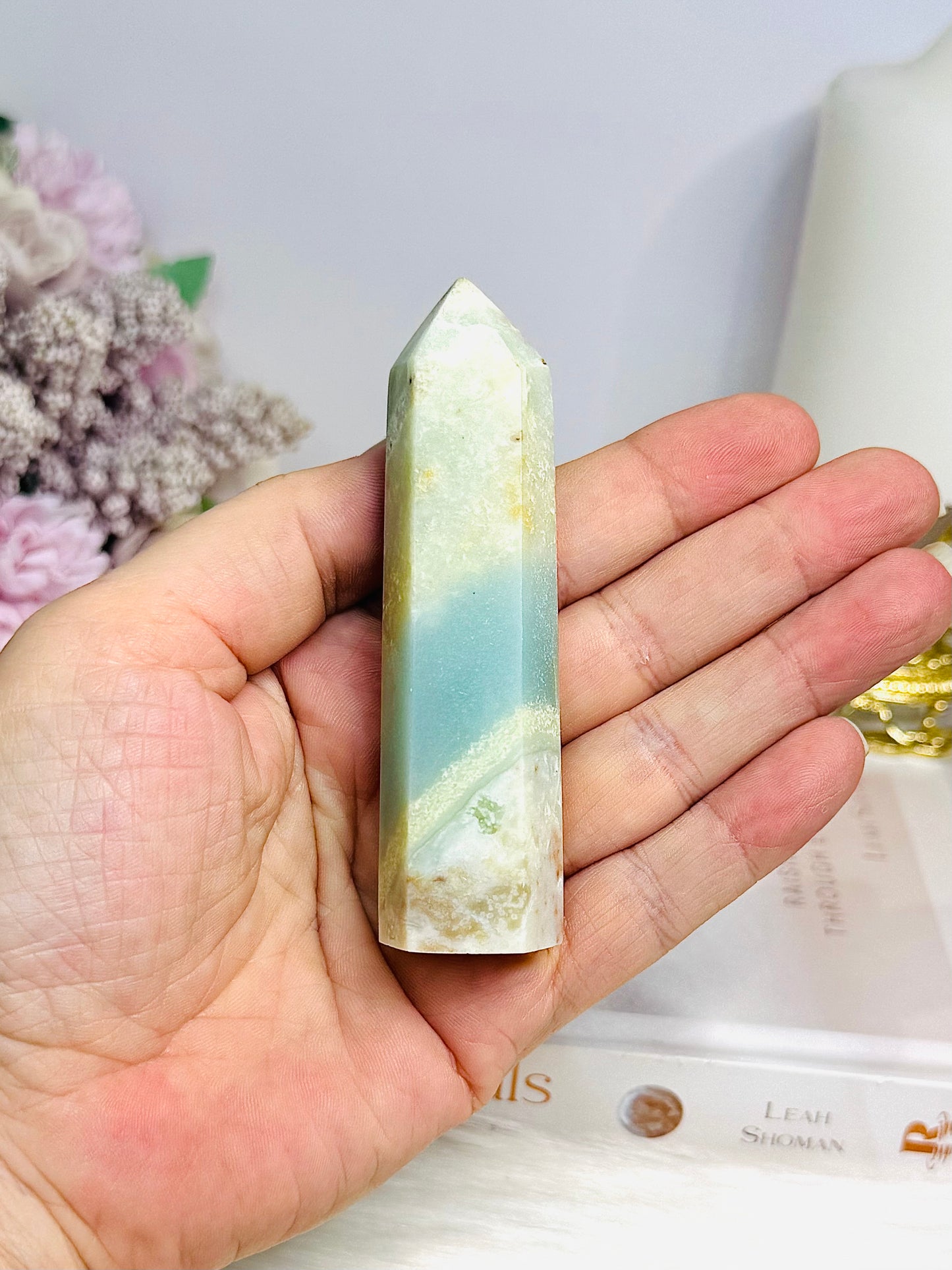 Sky Blue Quartz Tower 9cm