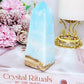 Absolutely Stunning High Grade Caribbean Calcite Chunky Obelisk | Tower 11.5cm