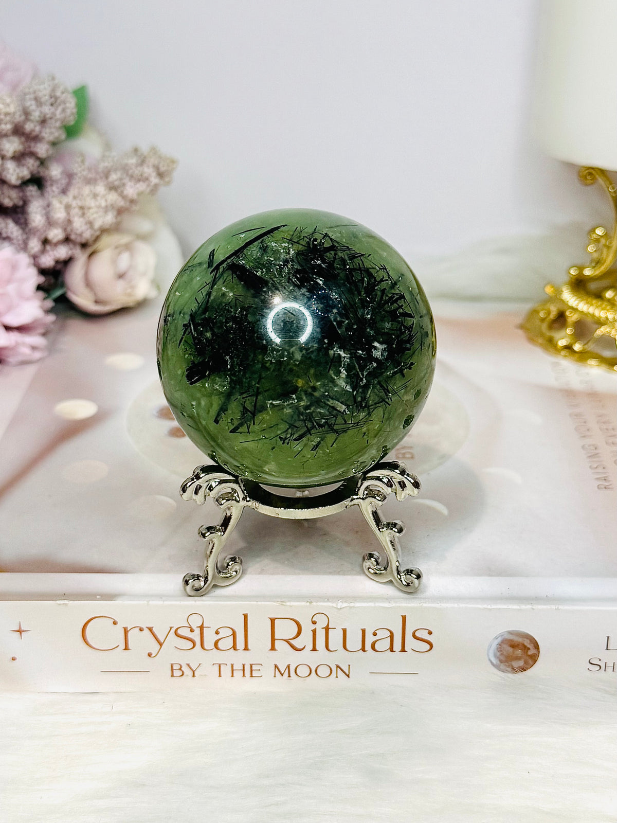 Prehnite Sphere On Stand 318g