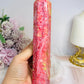 Rare Large Thulite Tower with Epidote Inclusions 20cm (Rich in colour)