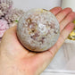Pink Amethyst Sphere on Stand 417g