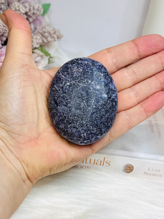 Large Lepidolite Palm Stone
