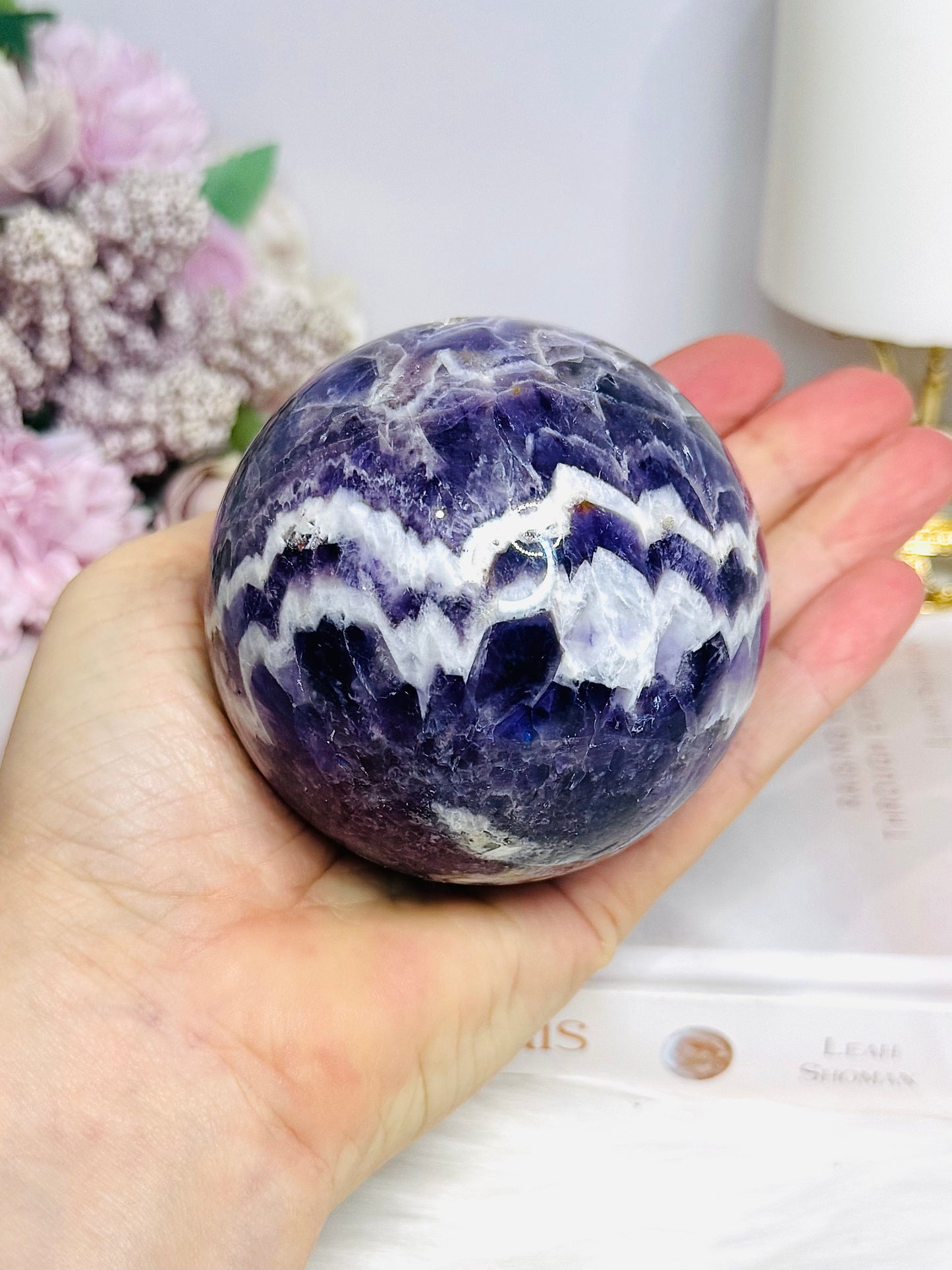 Large Chevron | Dream Amethyst Sphere on Stand 580g