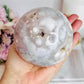 Perfect Large 1.04KG Perfect Sugar Druzy Pink Amethyst Sphere on Stand