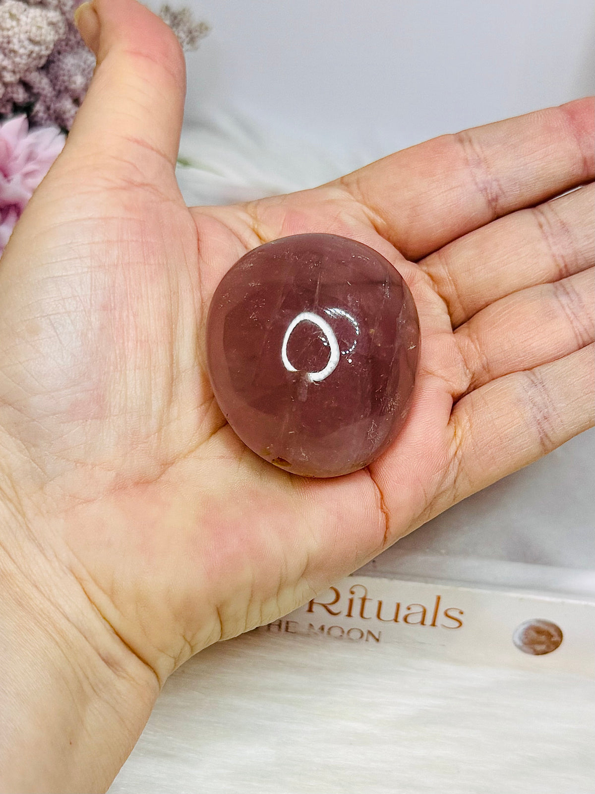 Rose Quartz Palm Stone