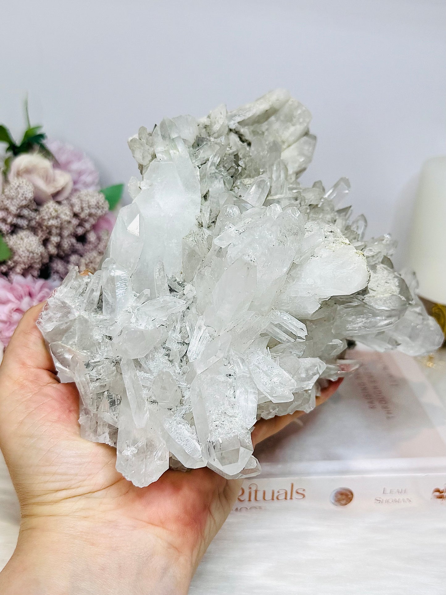 Large Clear Quartz Cluster Specimen 1.76KG