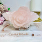 Large Rose Quartz Carved Rose | Flower 15.5cm