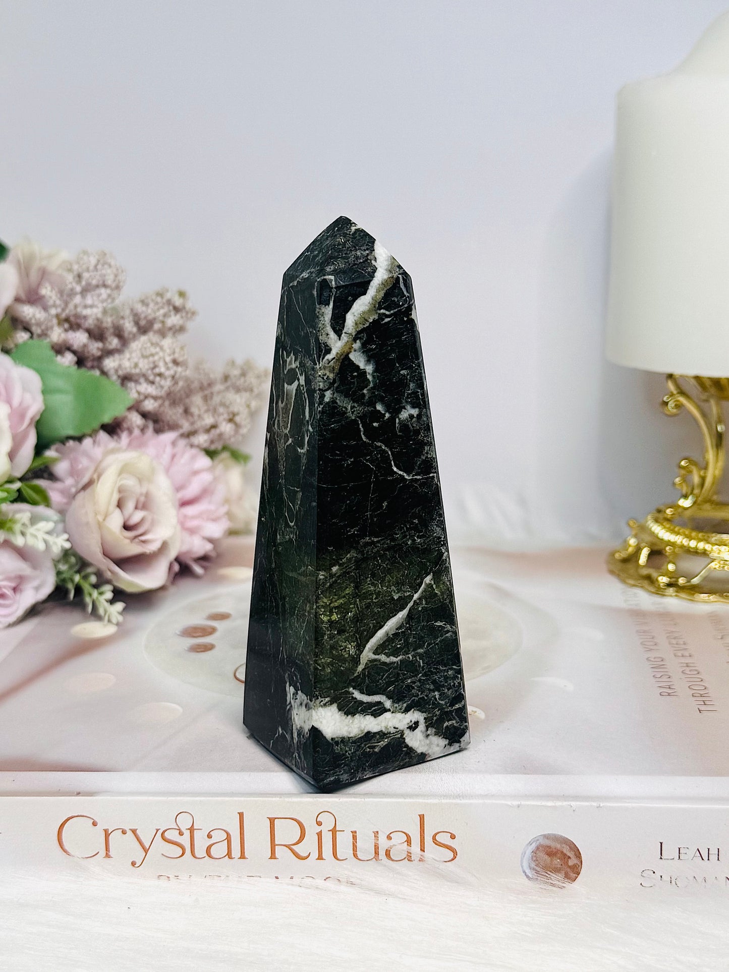 Chunky Black Onyx Tower / Obelisk 11cm