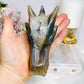 Large Druzy Agate Carved Dragon Head 12cm
