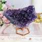 Amethyst Natural Cluster on Rose Gold Stand 497g