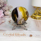 Mookaite Jasper Sphere on Stand 297g