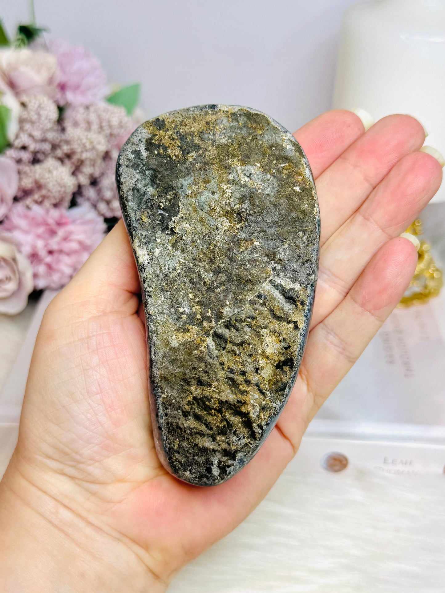 Amethyst Cluster with Calcite Natural Slab