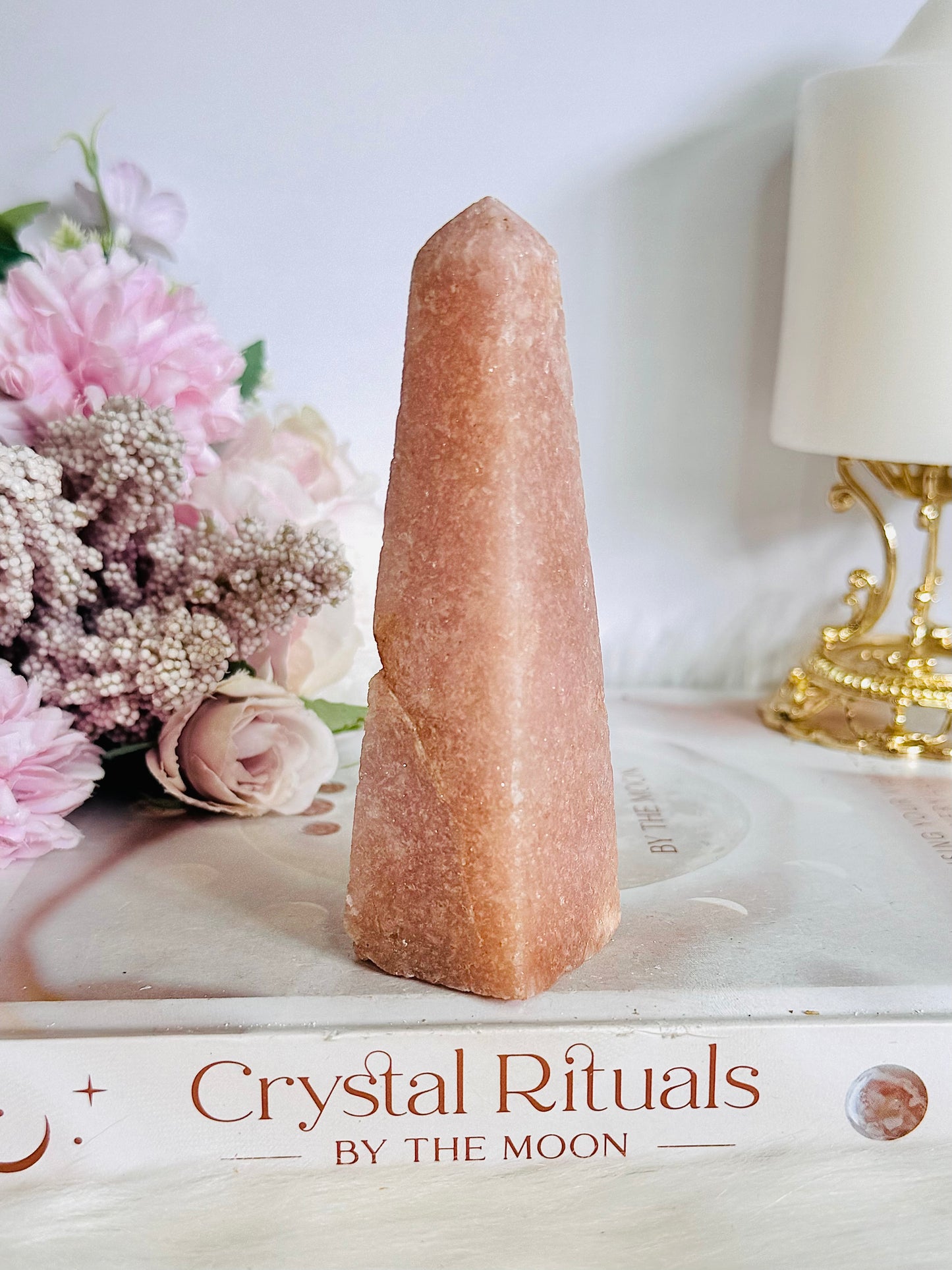 Pink Amethyst Tower | Obelisk 10cm Reduced as Surface Crack At Back