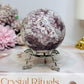 Large Pink Tourmaline Sphere on Stand 400g