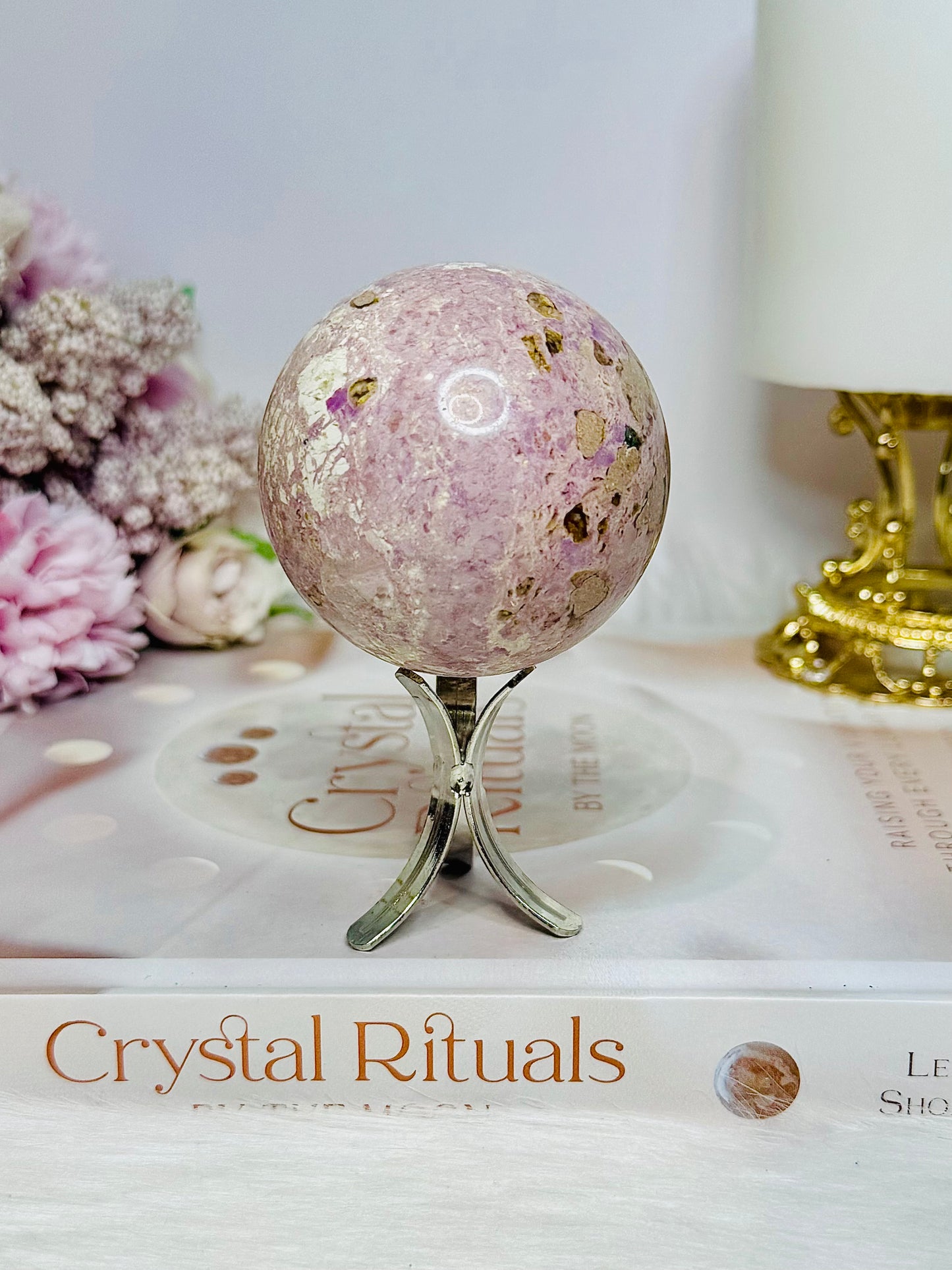 Rare Phosphosiderite Sphere on Stand 210g