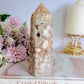 Stunning High Grade Druzy Flower Agate Chunky Tower 14.5cm