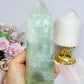 Large Green Fluorite Tower with Rainbows 15.5cm 650g