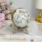 Large Mexican Crazy Lace Agate Druzy Sphere on Stand 376g