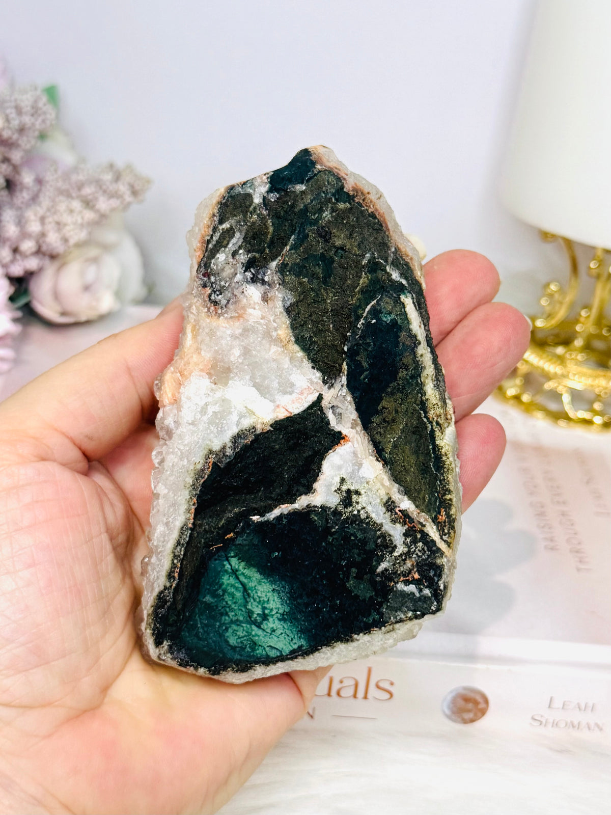 Natural  Apophyllite Cluster 11cm On Stand 258g