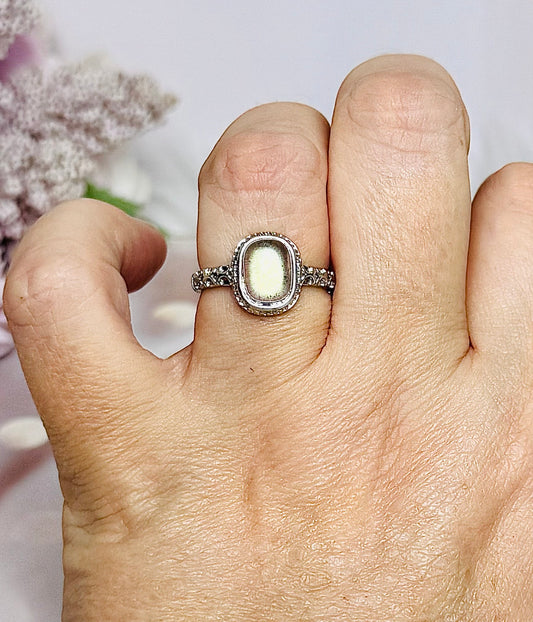 Adjustable Labradorite Ring in Gift Bag