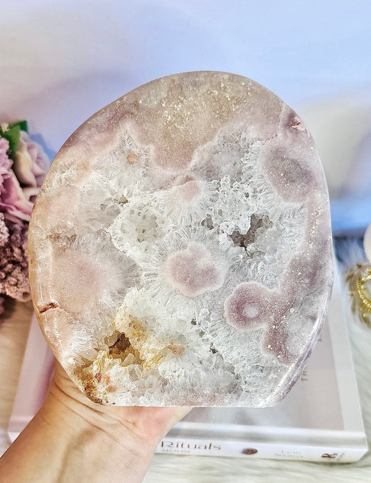 Classy & Fabulous Large 15cm 1.05KG Druzy Pink Amethyst Slab | Freeform From Brazil