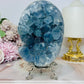 Deep Blue Celestite Cluster Freeform On Stand 11cm 966g