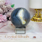 Large Agate Sphere On Stand 381g