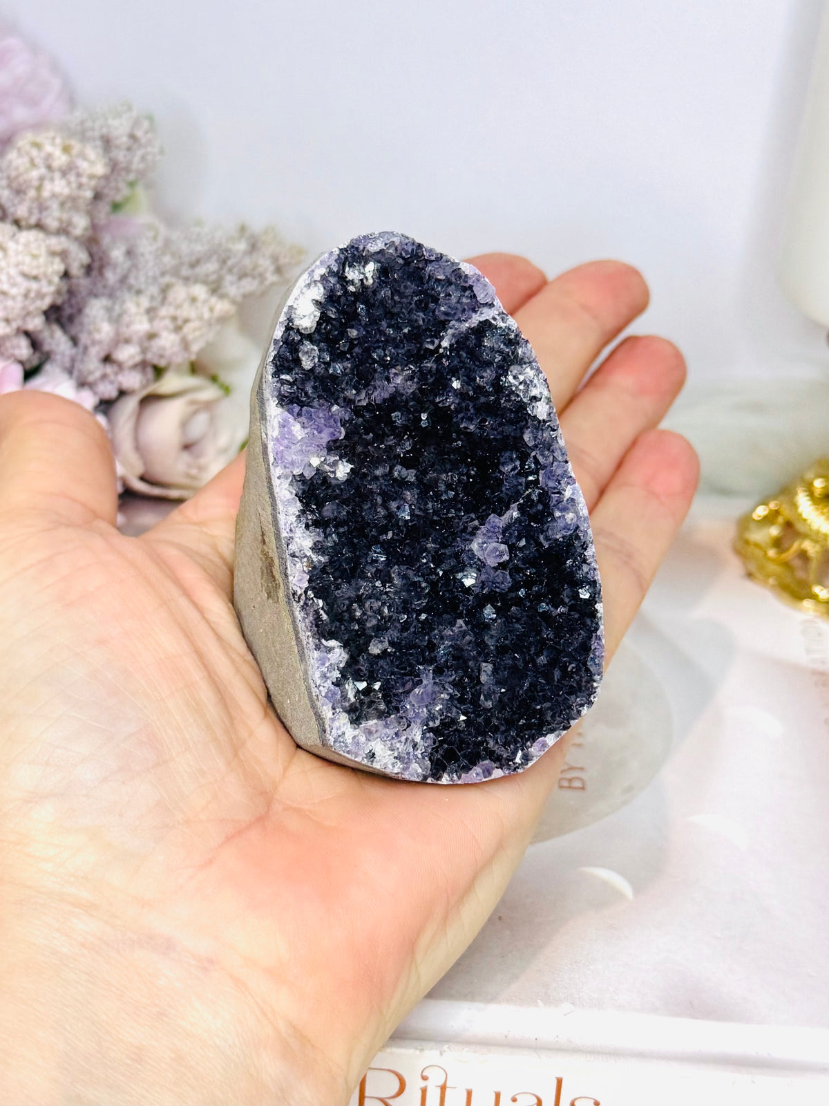 Deep Purple Amethyst Base Cut Cluster 212g