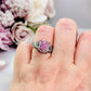 Raw Natural Kunzite Adjustable Silver Ring in Gift Bag