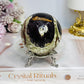 Large Money Agate Sphere on Stand 354g