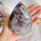 Fabulous Large 618gram Druzy Amethyst Chunky Carved Tear Drop | Flame From Brazil