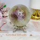 Large High Grade Agate Sphere with Rainbows on Stand 733g