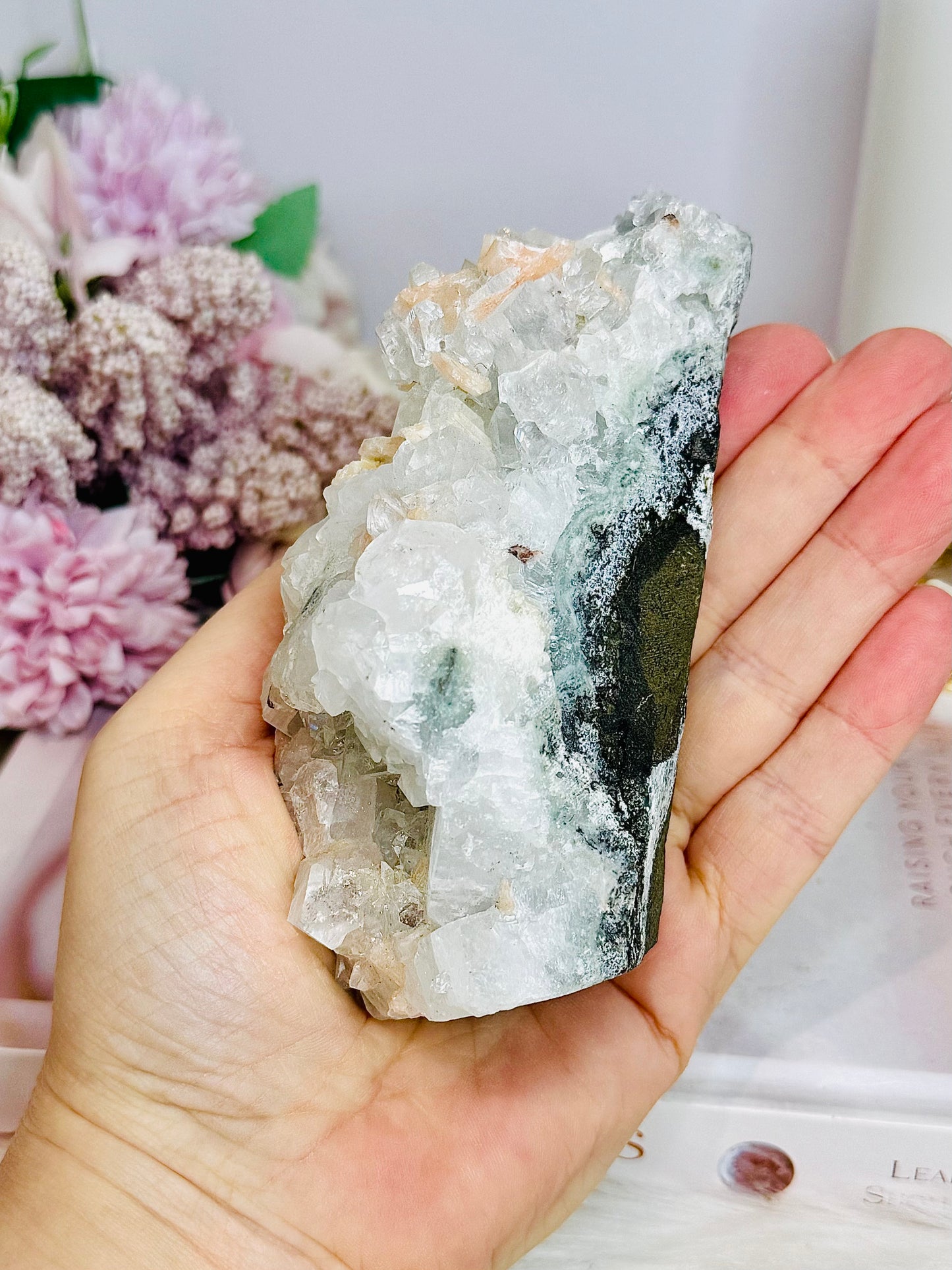 Natural Apophyllite with Stilbite Freeform Specimen 12cm 327g