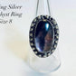 Sterling Silver 925 Amethyst Ring Size 8
