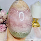 Collectors Piece ~ HUGE Pink Amethyst Carved Egg 16cm 2.08KG On Stand