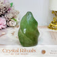 Green Fluorite Carved Flame 8cm 325g