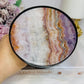 Crazy Lace Amethyst Spinning Top Small Table H:10cm W:12cm