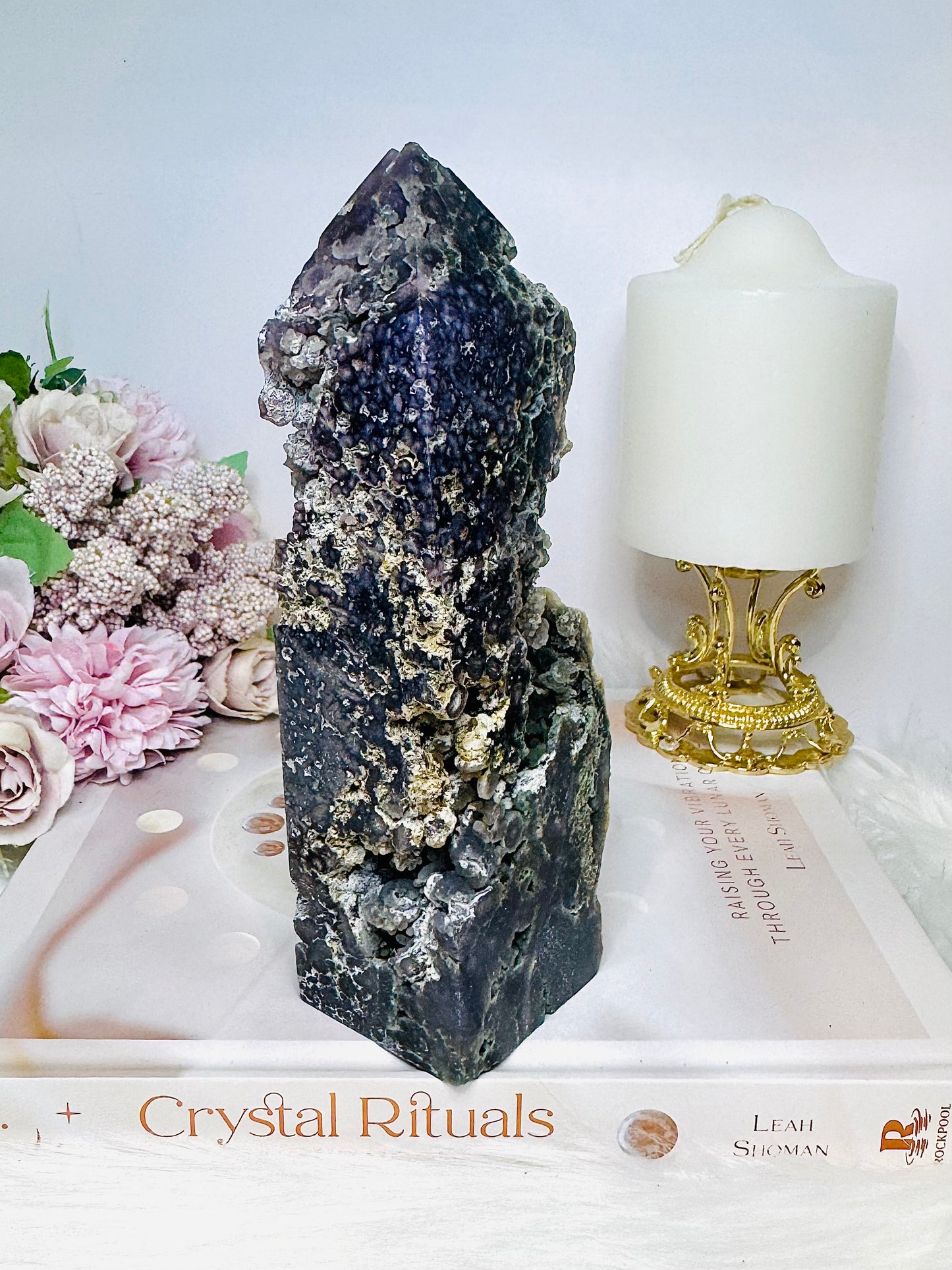 Large Grape Agate Tower 17cm 602g