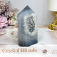 High Grade Druzy Agate Tower 250g