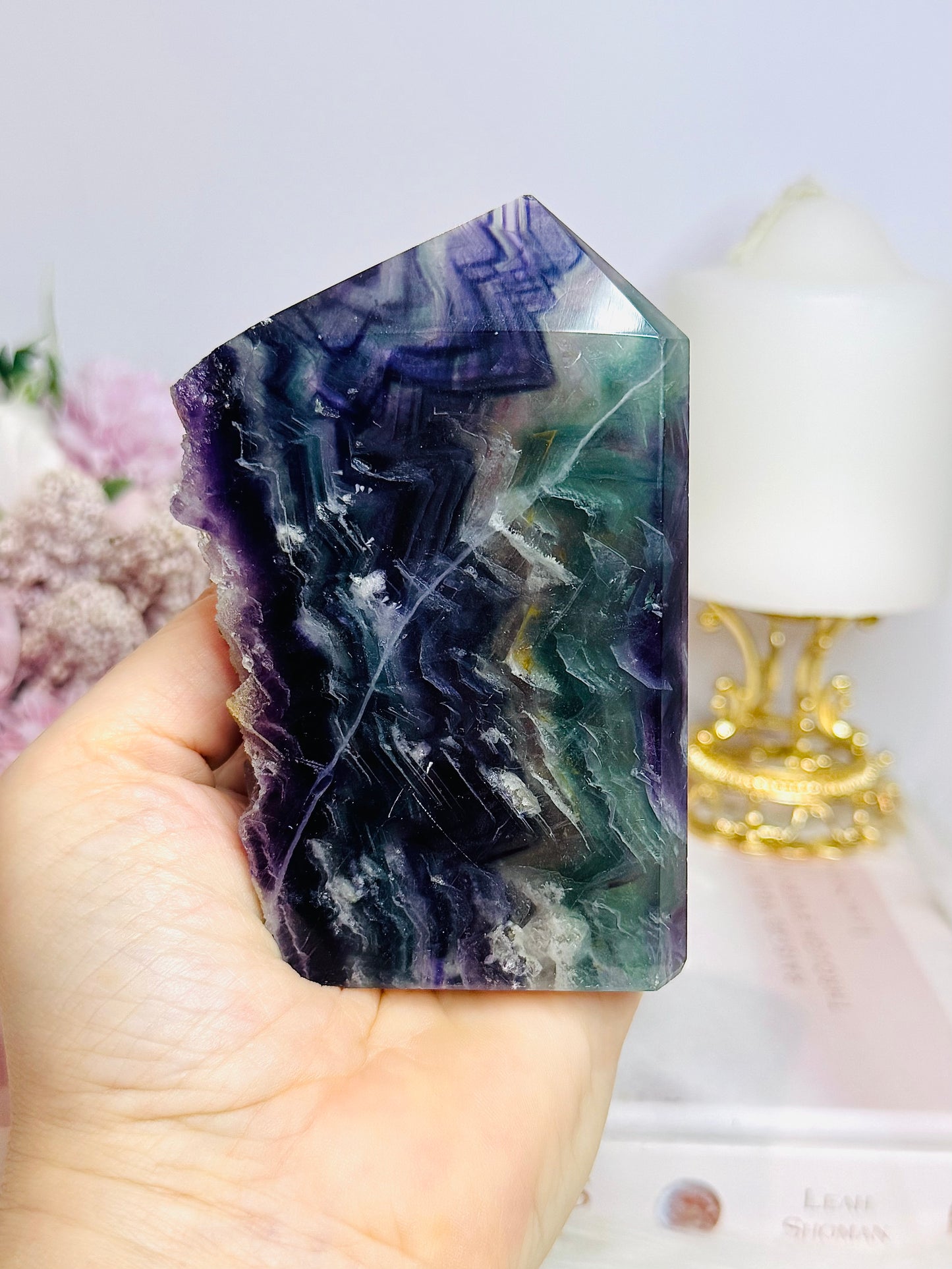 Rainbow Fluorite Polished Slab | Tower 273g