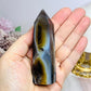 Agate Tower with Dentrite Inclusions 10cm
