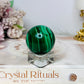 Natural Malachite From Congo Sphere on Stand 131g