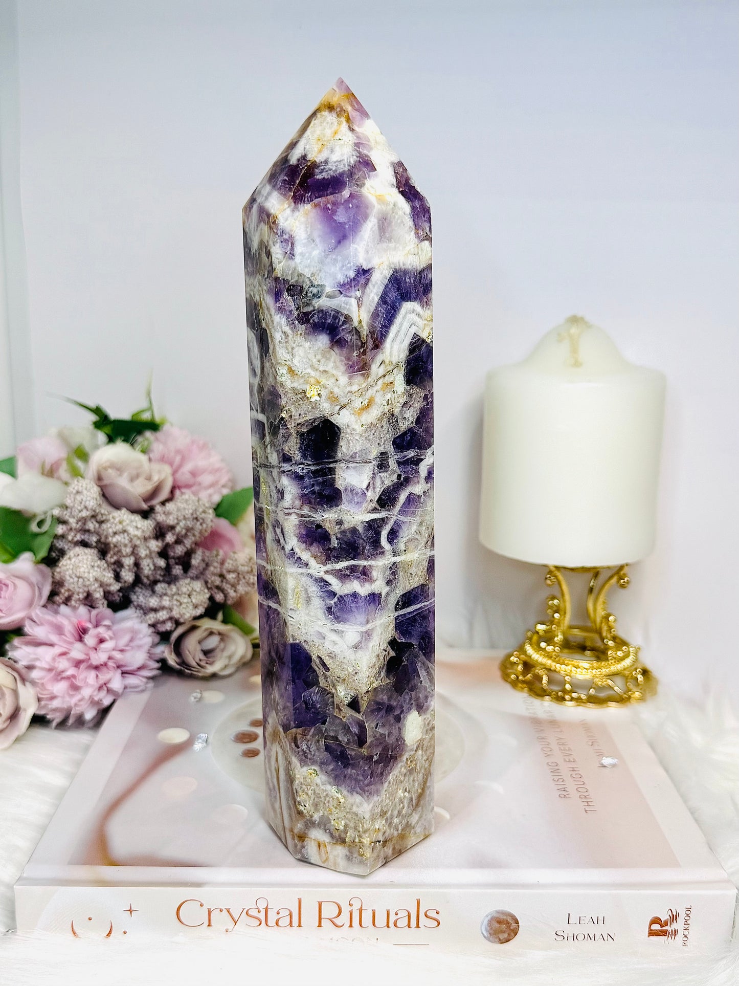 Large Dream | Chevron Amethyst Tower 22.5cm 951g