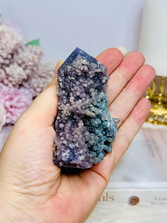 Natural Grape Agate Freeform | Tower 8cm