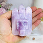 High Grade Kunzite Carved Indian Skull 9cm 200g