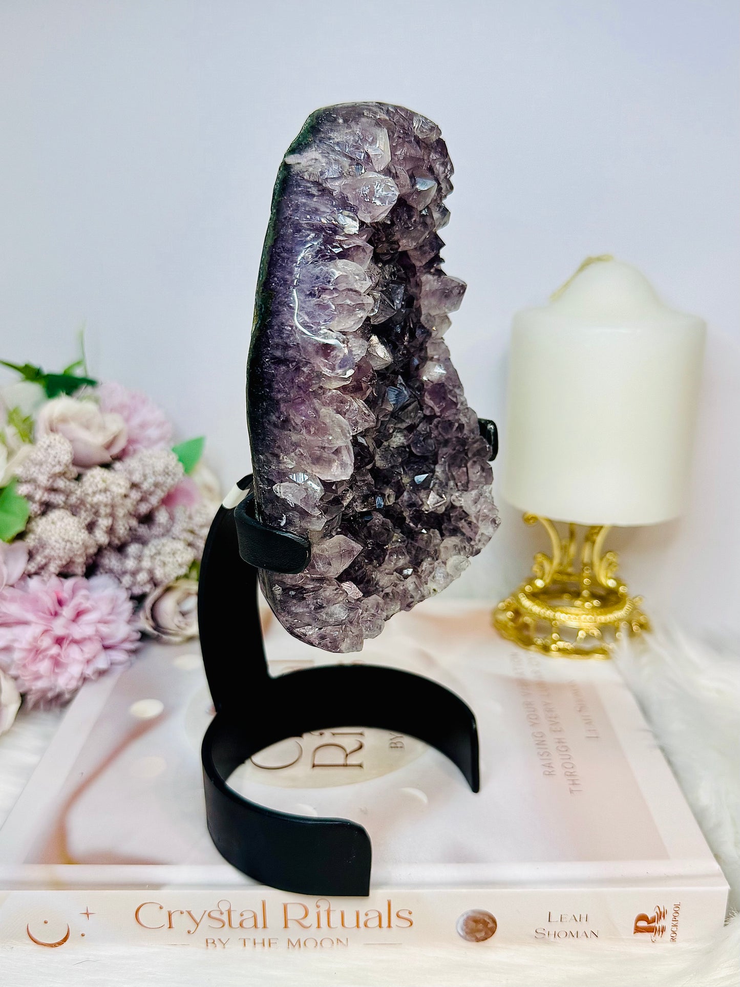 Amethyst Cluster Freeform on Stand 20cm 638g