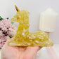 Citrine Filled Resin Unicorn Large 12cm