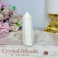 White Druzy Agate Tower 8cm
